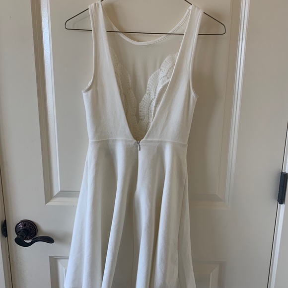 Lulus Brand White Lace Skater Dress, XS - Picture 3 of 5